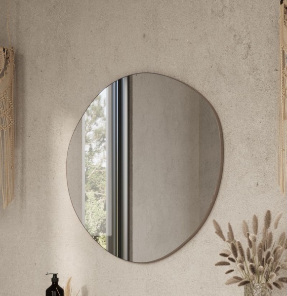 Oslo Organic Mirror - Brushed Bronze - Available in 2 Sizes